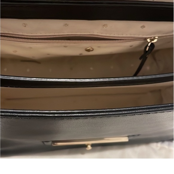 Kate Spade Black Leather Satchel Handbag Crossbody GoldTone hardware Business - Picture 6 of 16